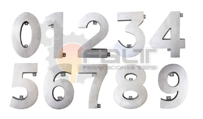 NUMEROS - LETRAS CASA HABITACION DE ALUMINIO COLADO NATURAL